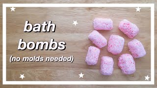 DIY FIZZY BATH BOMBS no molds needed [upl. by Cornell]