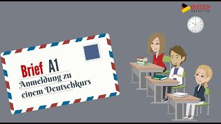 Brief A1 Anmeldung zum Sprachkurs  Registration for the language course  GoetheZertifikat A1 [upl. by Asseret]