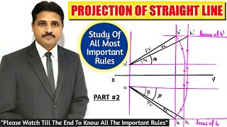 PROJECTION OF STRAIGHT LINE IN ENGINEERING DRAWING IN HINDI PART2 TIKLESACADEMYOFMATHS [upl. by Gert908]