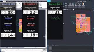 GstarCAD 2018  Performance Benchmark GstarCAD Vs A to Z CAD [upl. by Lehcyar]