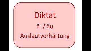 Deutsch 4 Klasse Diktat Auslautverhärtung und ä äu [upl. by Feinleib]