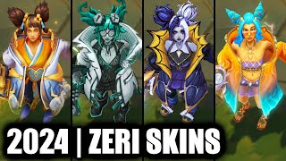 ALL ZERI SKINS SPOTLIGHT 2024  League of Legends [upl. by Neetsyrk973]