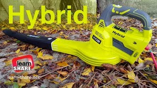 Ryobi Hybrid Blower Review  18V 4Ah Battery Electric Leaf Blower [upl. by Alekram]