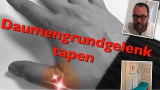 Daumengrundgelenk tapen schmerzen Daumen taping Daumen Kinesio Tape Tapen [upl. by Euqinotna]