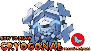 How To Draw Cryogonal Pokemon  Drawing Animals [upl. by Ahsikrats]