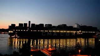 Mega Container Ship CMA CGM ANTOINE DE ST EXUPERY on Elbe River  Hamburg Germany [upl. by Assil]