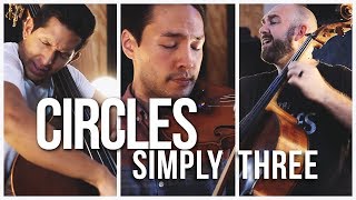 Circles  Post Malone violincellobass cover  Simply Three  STUDIO SESSIONS [upl. by Ahsot]