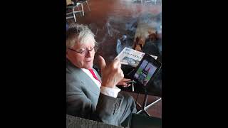 David Hockney drawing on iPad in the Louisiana Café [upl. by Ahsienad295]