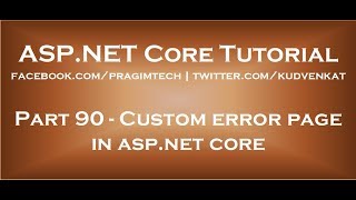 Custom error page in asp net core [upl. by Lotsirb]