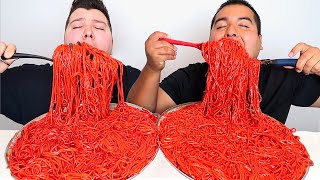 EXTREMELY SPICY FLAMIN HOT CHEETOS NOODLES • Mukbang amp Recipe [upl. by Ahseikal348]