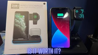 WAITIEE Wireless Charger 3 in 1 Review  for iPhone apple watch and airpods [upl. by Dazraf600]