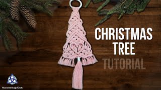 Macrame Christmas Tree Tutorial 2  Christmas Decorations [upl. by Ahsaercal]