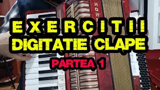 Clape acordeon  3 Exerciții digitație partea 1 [upl. by Solotsopa]