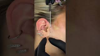 Surface Tragus Piercing ✦ Unique amp Bold Ear Piercing Experience [upl. by Dnomra]