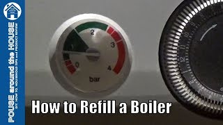 How to repressuriserefill a combi boiler E119 Error low pressure Baxi Potterton [upl. by Queridas144]