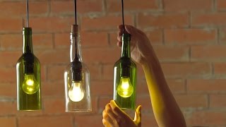 DIY Hanging Wine Bottle Pendants [upl. by Kinom]