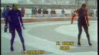 Olympic Winter Games Sarajevo 1984  500 m Karin Enke  E Carlén [upl. by Akino]