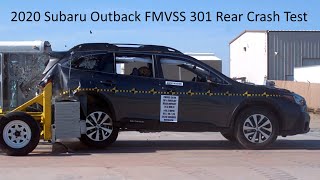 20202023 Subaru Outback FMVSS 301 Rear Crash Test 50 Mph [upl. by Enimaj675]