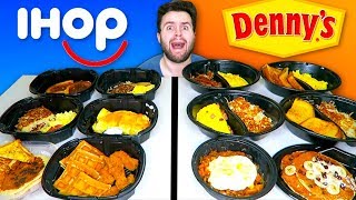 IHOP BREAKFAST vs DENNYS BREAKFAST  Restaurant Taste Test [upl. by Sibyls]