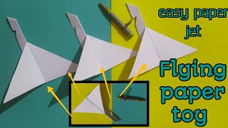 How to make flying paper jet easily at homeflying paper toyEv craft zone [upl. by Alexio]