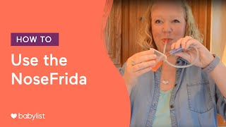 How to use the Fridababy NoseFrida SnotSucker Saline Kit [upl. by Hilly]