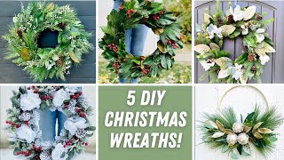 How to make 5 HIGH END Christmas and winter wreaths [upl. by Meagher337]