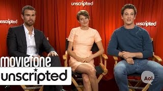 Divergent  Unscripted  Shailene Woodley Miles Teller Theo James [upl. by Karoly]