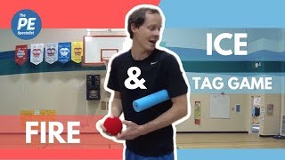 PE Games Fire and Ice Tag Game With Throwing and Catching [upl. by Aneeroc446]