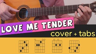 LOVE ME TENDER  Guitar Cover  Lesson  Fingerstyle  Tutorial  Tab [upl. by Hercules784]