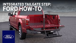 Integrated Tailgate Step  Ford HowTo  Ford [upl. by Lledraw]