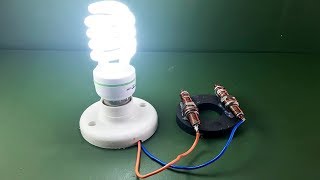 Make Electric Free Energy Generator Using Spark Plug With Magnet [upl. by Notlad]