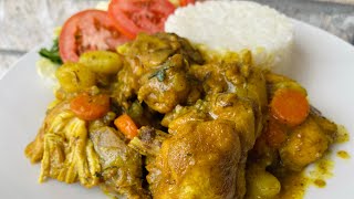 How to cook authentic Curried chickenJamaican style recipe [upl. by Skees]