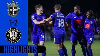 Sutton United 12 Harrogate Town Highlights [upl. by Suoicserp]