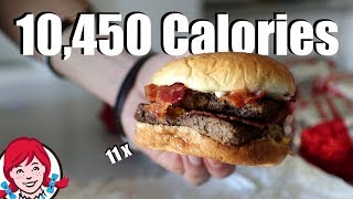 10000 Calorie Baconator Challenge 11 Burgers [upl. by Eiralam]