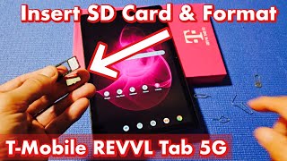 TMobile REVVL Tablet 5G How to Insert SD Card amp Format [upl. by Lekkim]