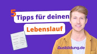 5 Tipps für den Lebenslauf [upl. by Notsuj]