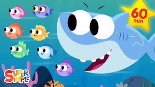 The Fish Go Swimming amp More Kids Songs  Ocean Songs With Finny The Shark  Super Simple Songs [upl. by Liss]