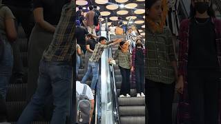 Warmala prank video escalator 🤪😂 Gone wrong 😑 escalatorgirl escalator shortsfeed shorts [upl. by Eelitan]