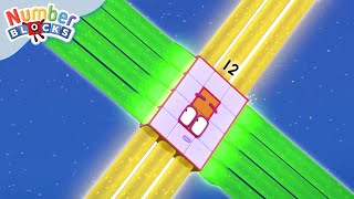 Numberblocks  Twelve Ride the Rays amp more  Learn to Count  Maths Cartoons for Kids [upl. by Hibben]