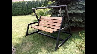 DIY Steel Garden Swing [upl. by Nalda241]