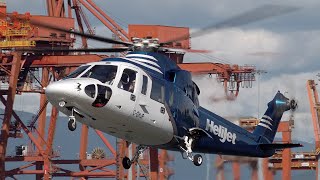 HeliJet Sikorsky S76 Approach amp Landing in Vancouver CGHJP [upl. by Llednov740]