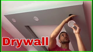 How to make a floating ceiling in Gypsum Board with led lights [upl. by Lawry]