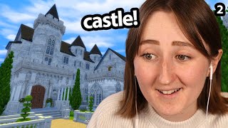 building a GIANT castle in the sims pt 2 Streamed 12524 [upl. by Kcirederf51]