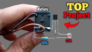 How to make street light  12 volt relay project  BC547 Project  LDR Project  Electronic Project [upl. by Dikmen]