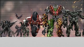 Transformers Size Comparison in film series [upl. by Craggy637]