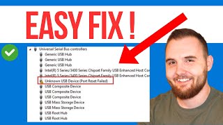 How to Fix Unknown USB Device Descriptor Request Failed Windows 1011 EASY FIX [upl. by Laris94]