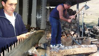 Los CORTADORES DE MADERA Técnicas tradicionales del corte y transformación de madera  Documental [upl. by Roldan]