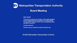 MTA Board  Capital Program Committee Meeting  10232023 [upl. by Godart]