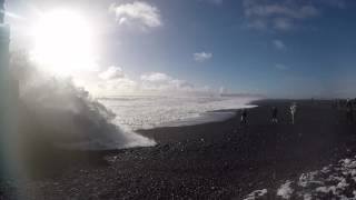 Koopify ☠ Dangerous Sneaker Waves at Reynisdrangar Beach Iceland [upl. by Ynaffit899]