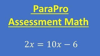 ParaPro Assessment Math [upl. by Gora]